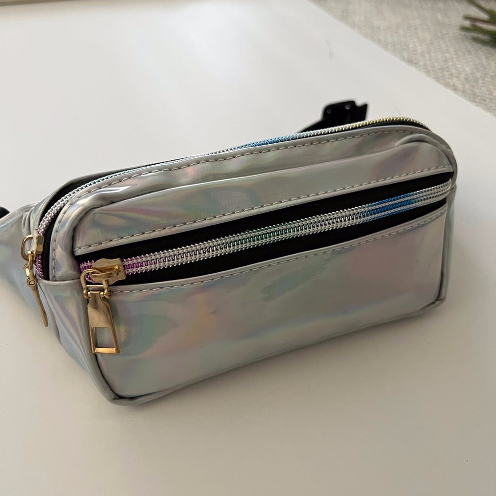 Silver Holographic Fanny Pack Bag